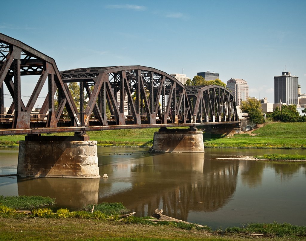 Railroad Bridge To City