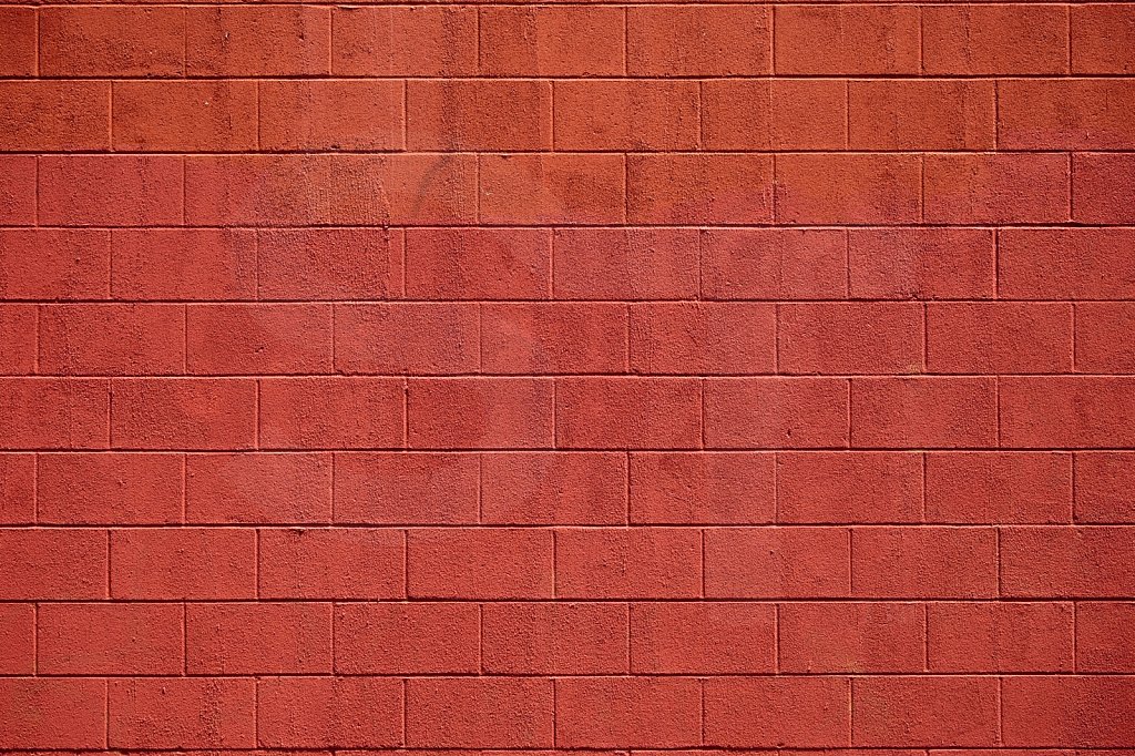 Painted Red Block Wall