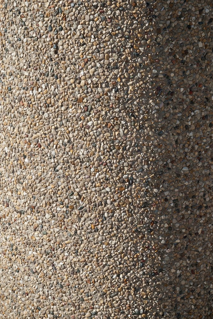 Curved Pebble Wall
